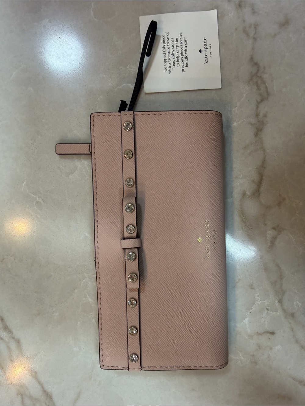kate spade Blush Pink Set In Stone Wallet NWT